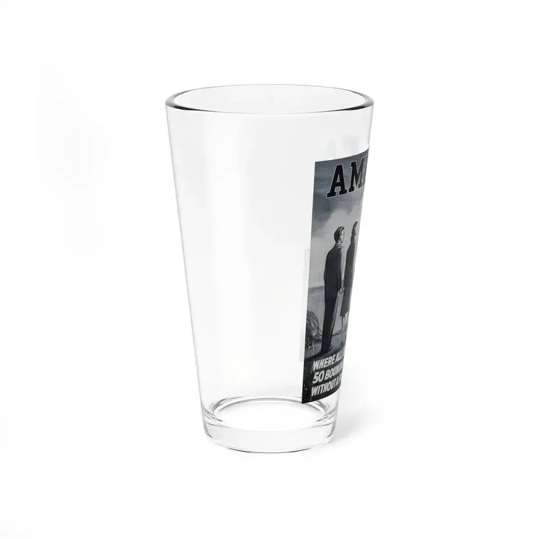 America poster advertisement (Magazine Illustration) Pint Glass 16oz - Go Mug Yourself