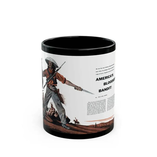 America's Bloodiest Bandit, Fury magazine, December 1957 - Black Coffee Mug 11oz - Go Mug Yourself