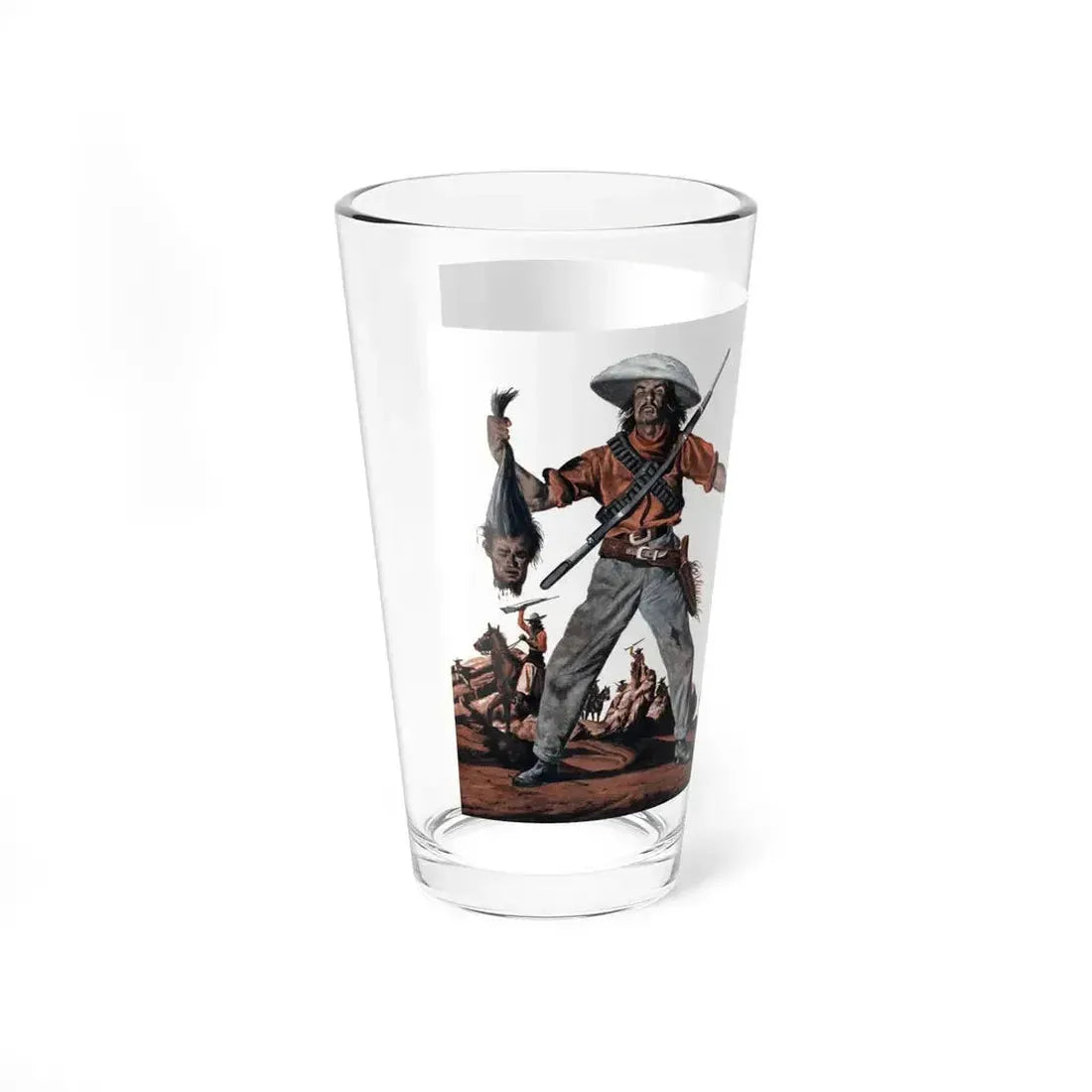 America's Bloodiest Bandit, Fury magazine, December 1957 (Magazine Illustration) Pint Glass 16oz - Go Mug Yourself