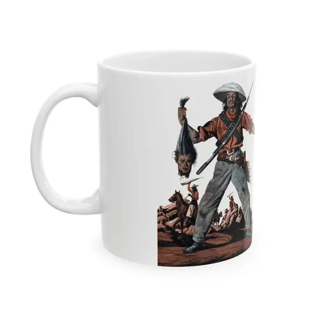 America's Bloodiest Bandit, Fury magazine, December 1957 - White Coffee Mug - Go Mug Yourself