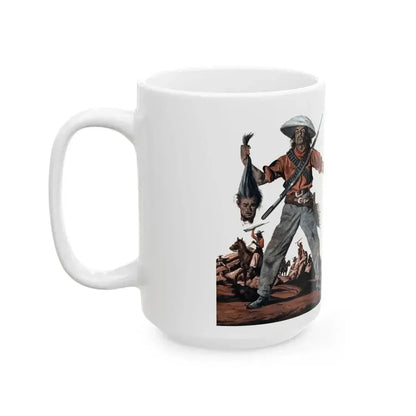 America's Bloodiest Bandit, Fury magazine, December 1957 - White Coffee Mug - Go Mug Yourself