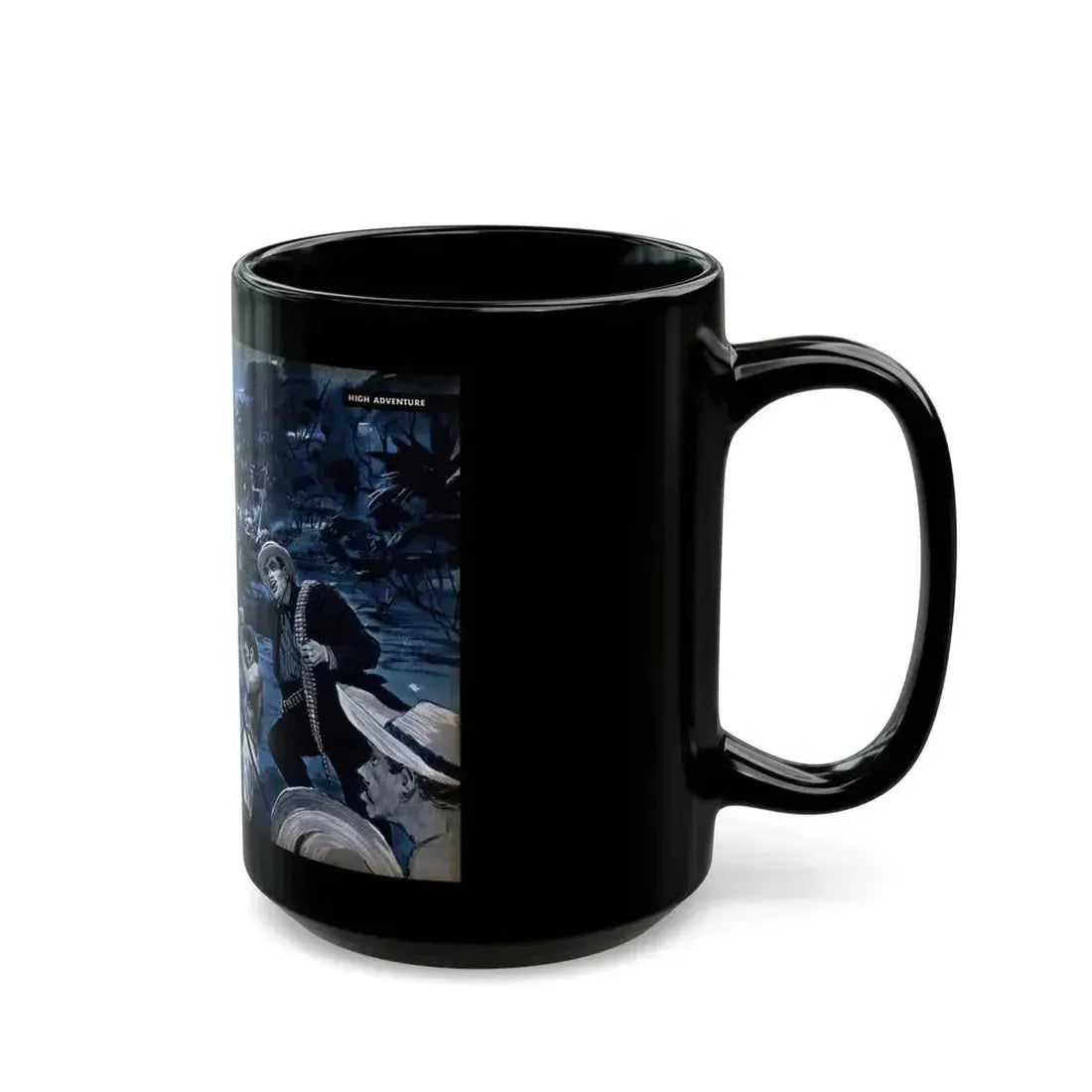 America's Fightingest Private, Cavalier magazine, January 1955 - Black Coffee Mug - Go Mug Yourself