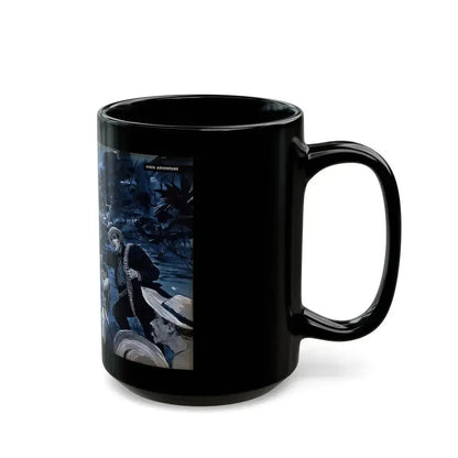 America's Fightingest Private, Cavalier magazine, January 1955 - Black Coffee Mug - Go Mug Yourself