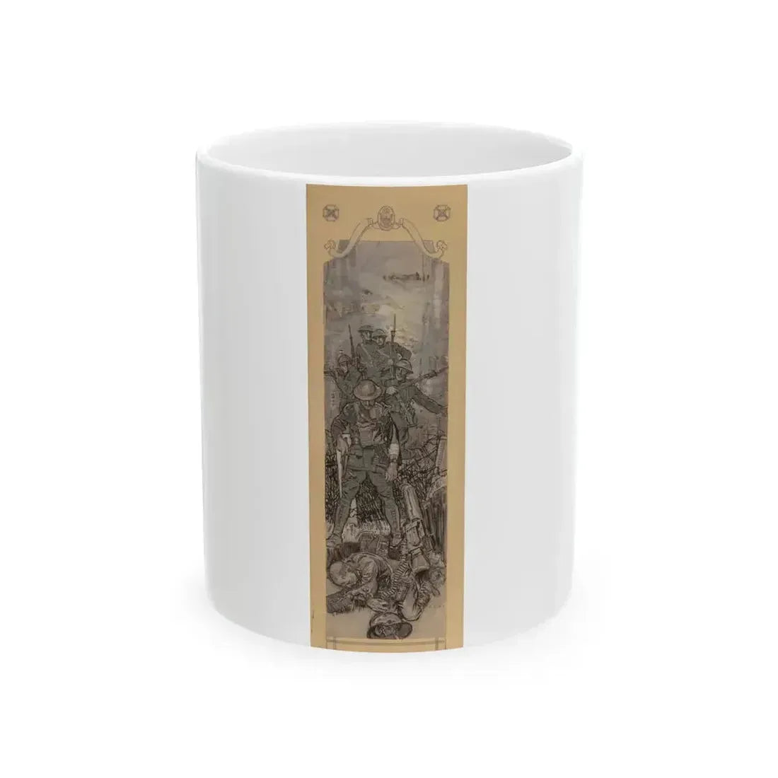 America's Greatest Battle, Collier's magazine story illustration, March 22, 1919 - White Coffee Mug 11oz - Go Mug Yourself