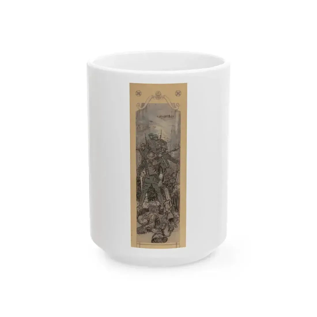 America's Greatest Battle, Collier's magazine story illustration, March 22, 1919 - White Coffee Mug 15oz - Go Mug Yourself