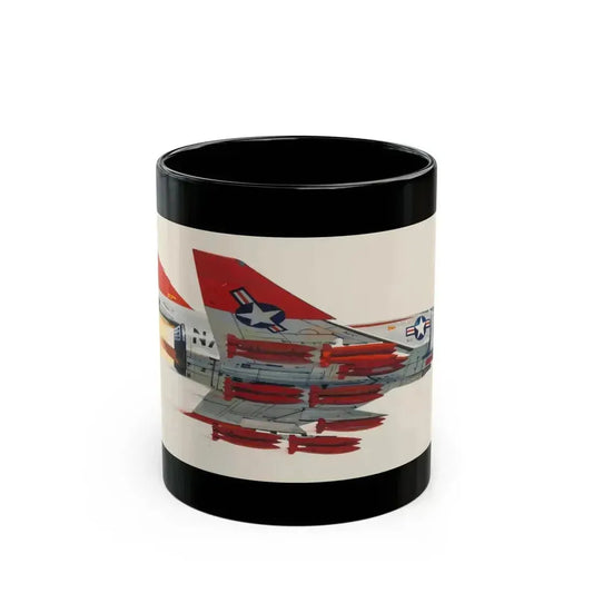 America's Hottest Jet, Popular Science magazine cover, May 1962 - Black Coffee Mug 11oz - Go Mug Yourself