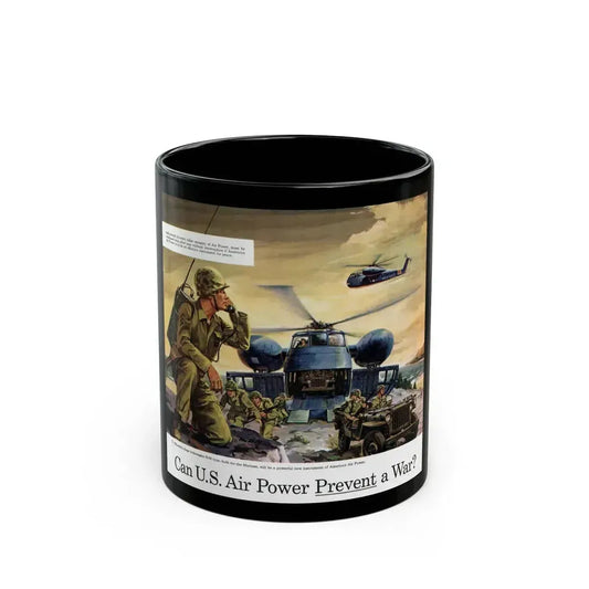American Air Power adv, Collier's, March 19, 1954 - Black Coffee Mug 11oz - Go Mug Yourself