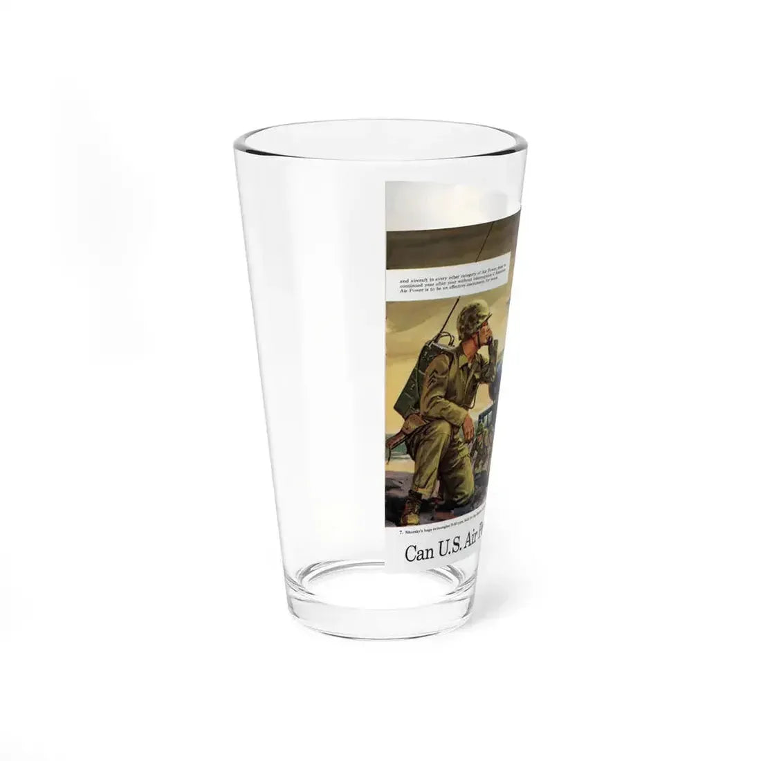 American Air Power adv, Collier's, March 19, 1954 (Magazine Illustration) Pint Glass 16oz - Go Mug Yourself