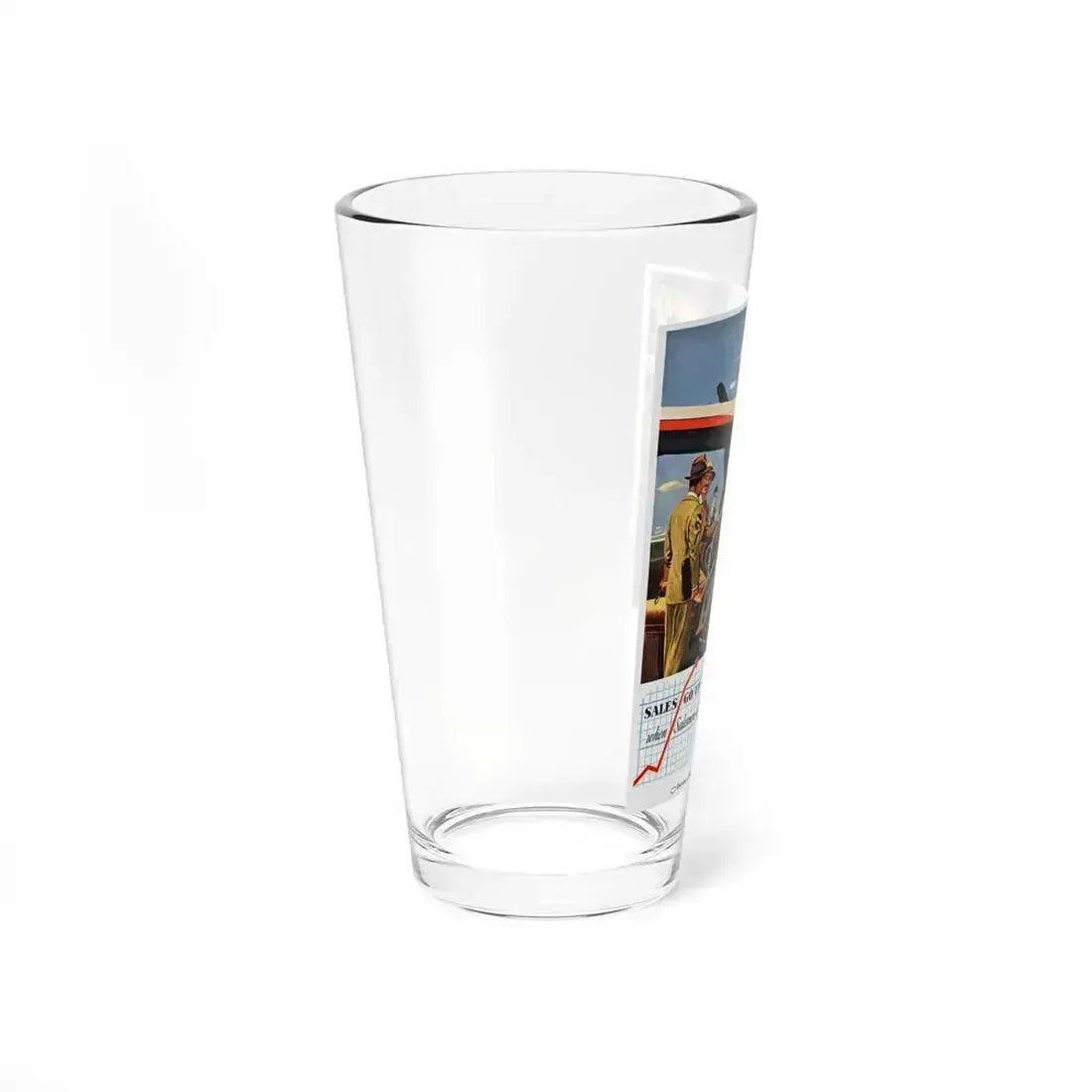 American Airlines ad, 1950 (Magazine Illustration) Pint Glass 16oz - Go Mug Yourself