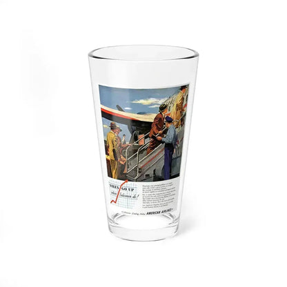 American Airlines ad, 1950 (Magazine Illustration) Pint Glass 16oz - Go Mug Yourself