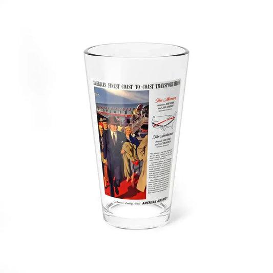 American Airlines ad, 1950_1 (Magazine Illustration) Pint Glass 16oz 16oz - Go Mug Yourself
