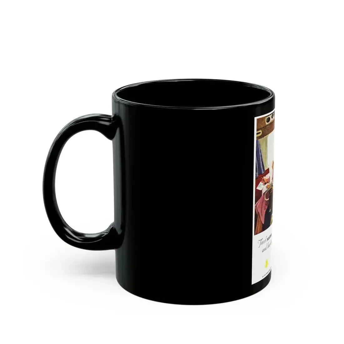 American Airlines ad, 1951_1 - Black Coffee Mug - Go Mug Yourself