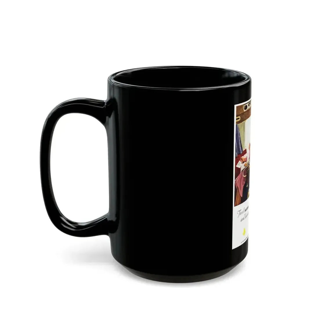 American Airlines ad, 1951_1 - Black Coffee Mug - Go Mug Yourself