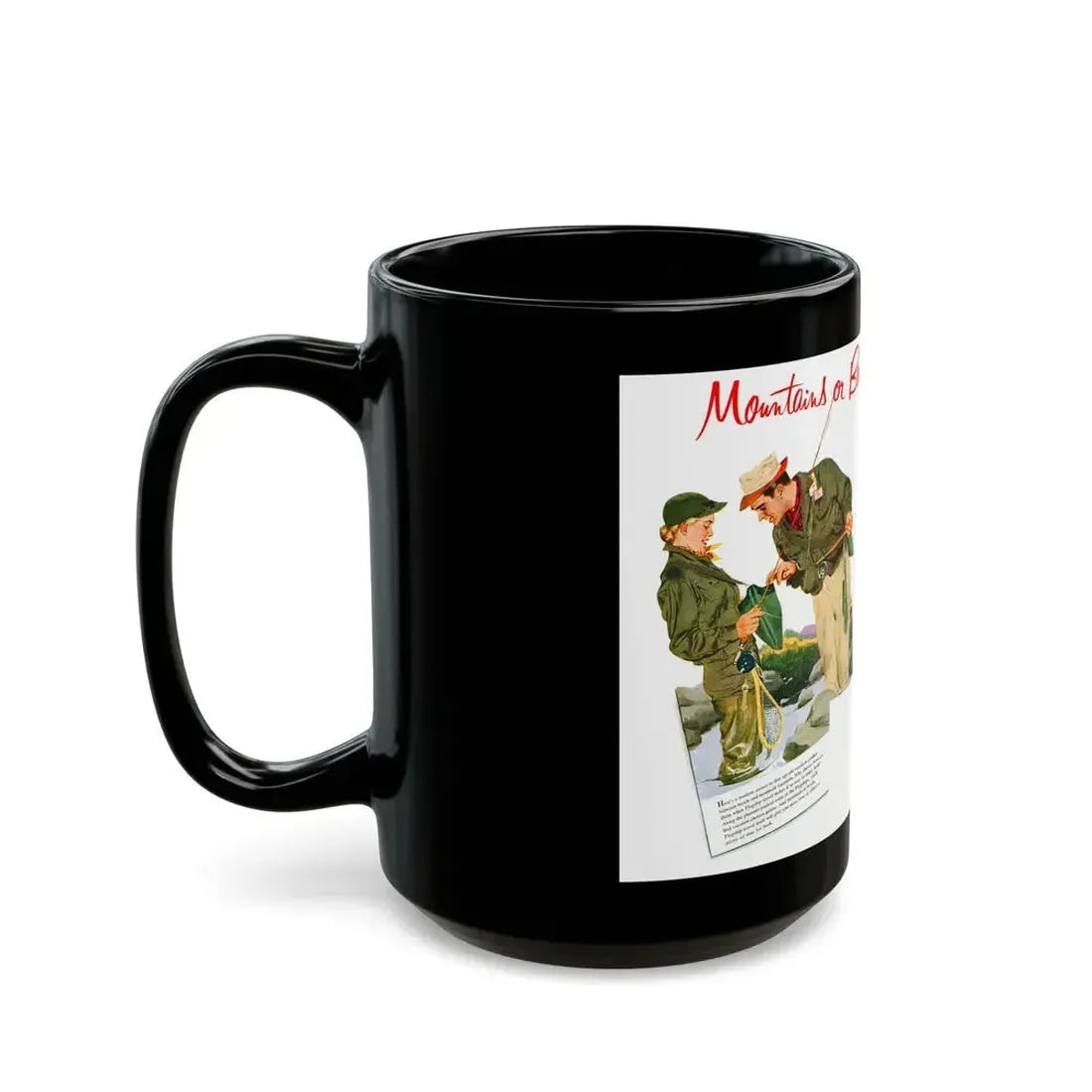 American Airlines ad, 1952 - Black Coffee Mug - Go Mug Yourself