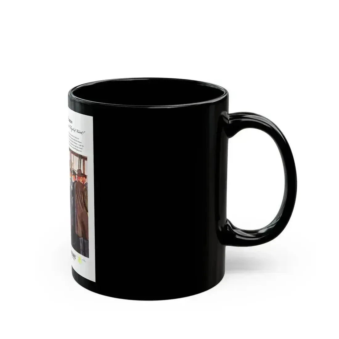 American Airlines ad, The Saturday Evening Post, 1949 - Black Coffee Mug - Go Mug Yourself
