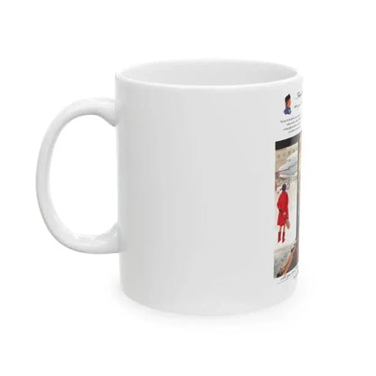 American Airlines ad, The Saturday Evening Post, 1949 - White Coffee Mug - Go Mug Yourself