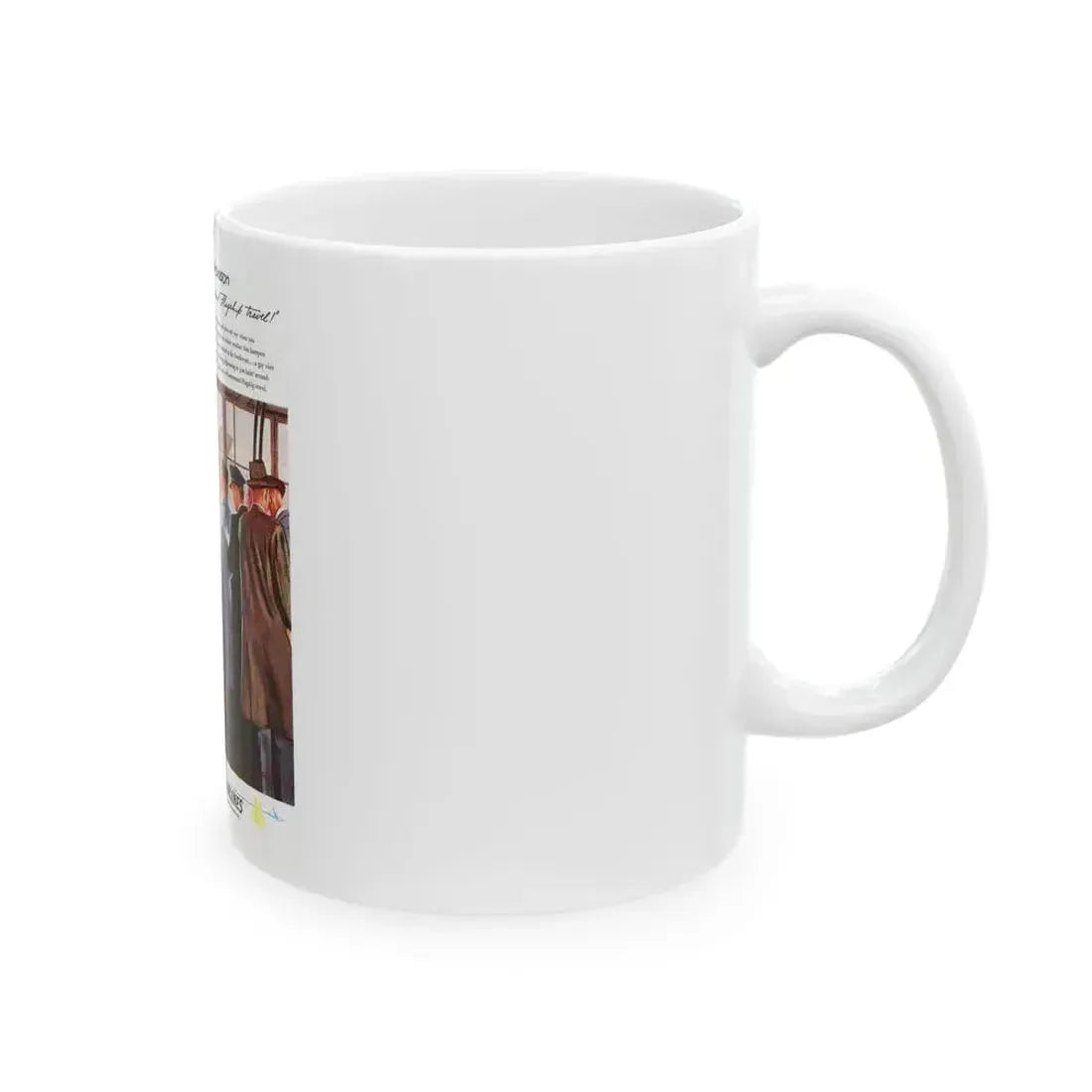 American Airlines ad, The Saturday Evening Post, 1949 - White Coffee Mug - Go Mug Yourself