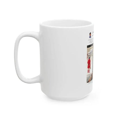 American Airlines ad, The Saturday Evening Post, 1949 - White Coffee Mug - Go Mug Yourself