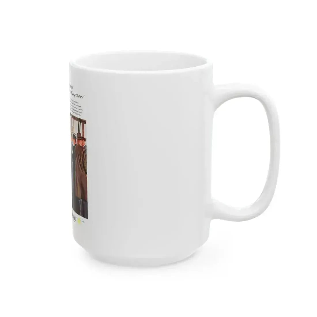 American Airlines ad, The Saturday Evening Post, 1949 - White Coffee Mug - Go Mug Yourself