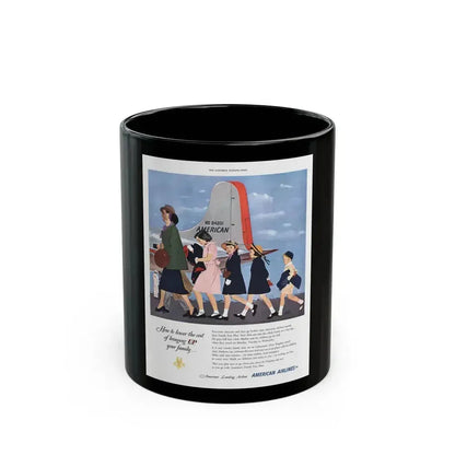 American Airlines ad, The Saturday Evening Post, 1951 - Black Coffee Mug 11oz - Go Mug Yourself