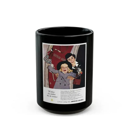 American Airlines advertisement - Black Coffee Mug 15oz - Go Mug Yourself