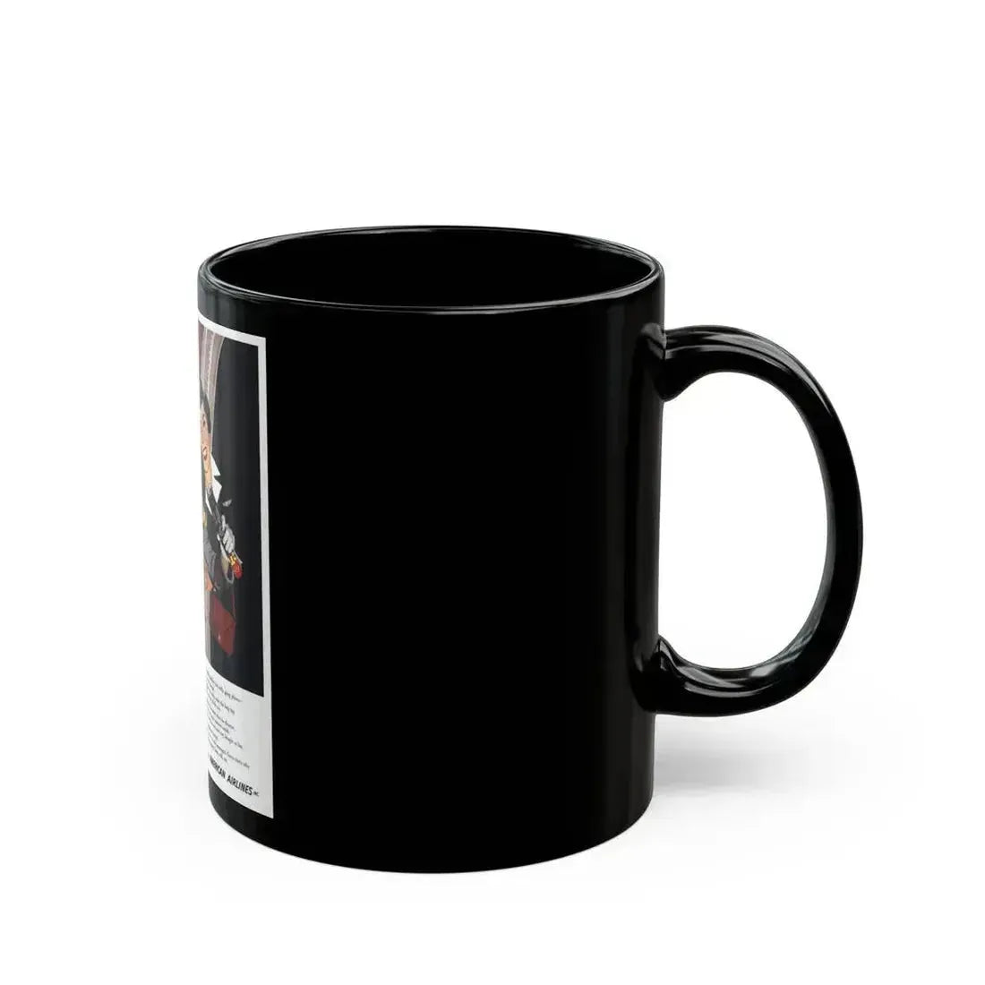 American Airlines advertisement - Black Coffee Mug - Go Mug Yourself