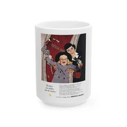 American Airlines advertisement - White Coffee Mug 15oz - Go Mug Yourself