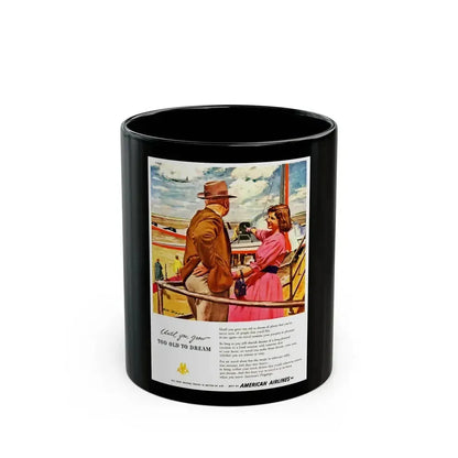 American Airlines advertisement_1 - Black Coffee Mug 11oz - Go Mug Yourself
