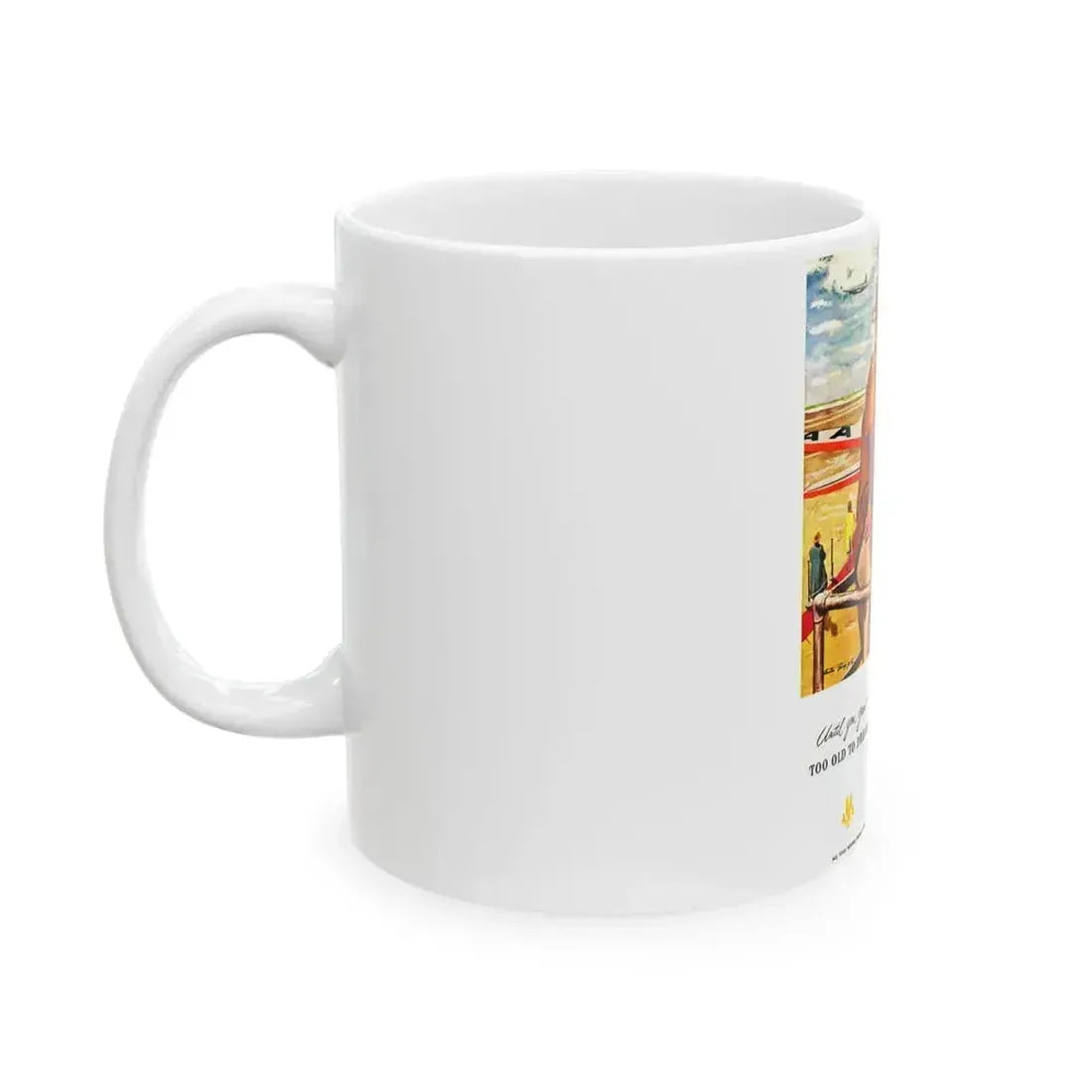 American Airlines advertisement_1 - White Coffee Mug - Go Mug Yourself
