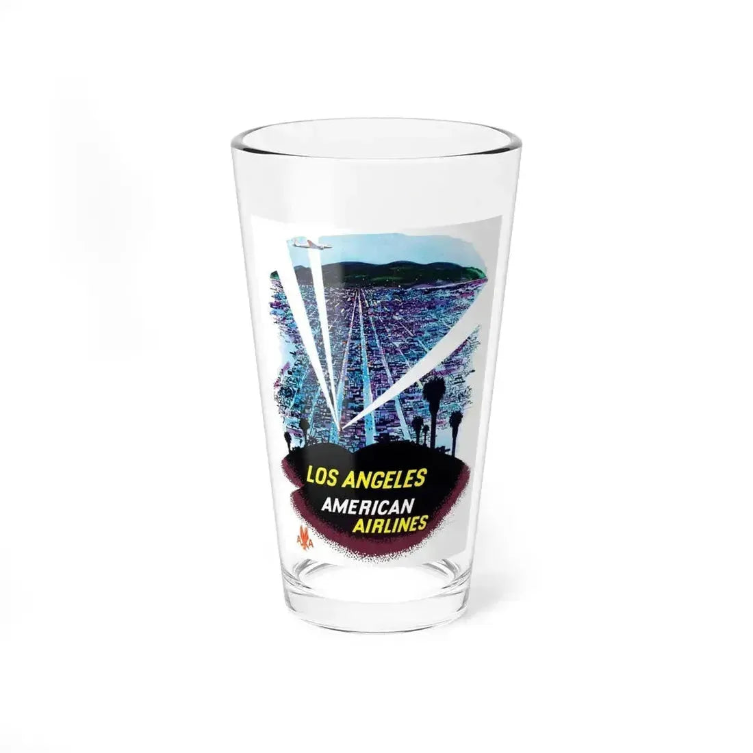 American Airlines - Los Angeles (1950s) (Magazine Illustration) Pint Glass 16oz 16oz - Go Mug Yourself