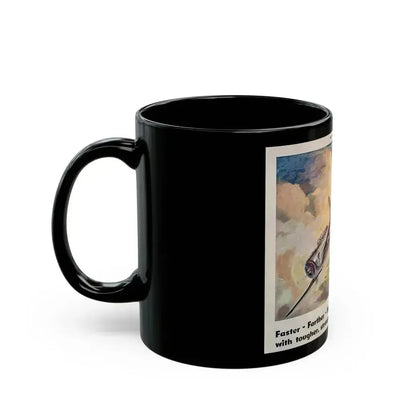 American Airpower, Republic Steel ad, The Saturday Evening Post, January 24, 1942 - Black Coffee Mug - Go Mug Yourself