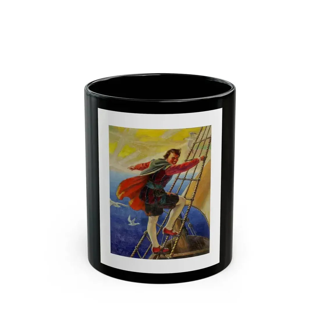 American Boy, Boy's Life, cover art (2) - Black Coffee Mug 11oz - Go Mug Yourself
