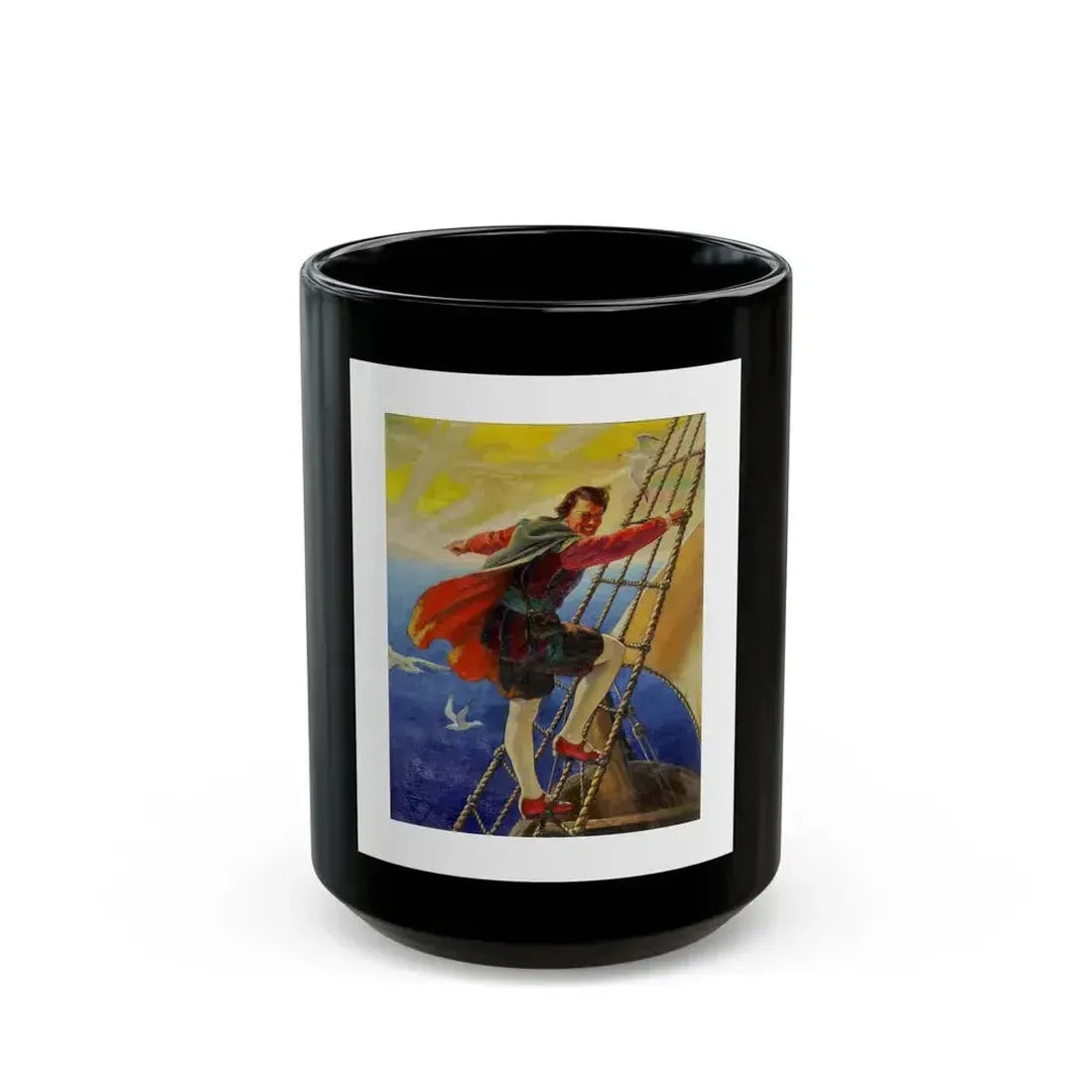 American Boy, Boy's Life, cover art (2) - Black Coffee Mug 15oz - Go Mug Yourself