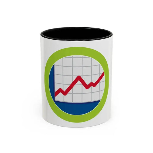 American Business (Boy Scout Merit Badge) Accent Coffee Mug 11oz Black - Go Mug Yourself