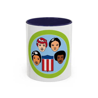 American Cultures (Boy Scout Merit Badge) Accent Coffee Mug 11oz Navy - Go Mug Yourself