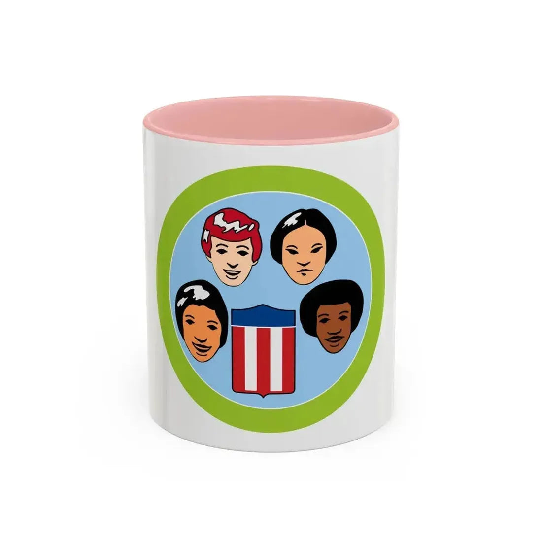 American Cultures (Boy Scout Merit Badge) Accent Coffee Mug 11oz Pink - Go Mug Yourself