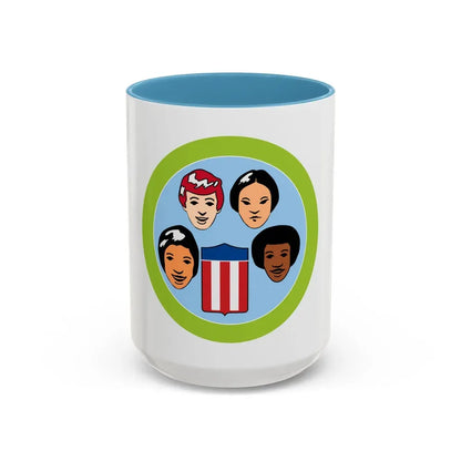 American Cultures (Boy Scout Merit Badge) Accent Coffee Mug 15oz Light Blue - Go Mug Yourself