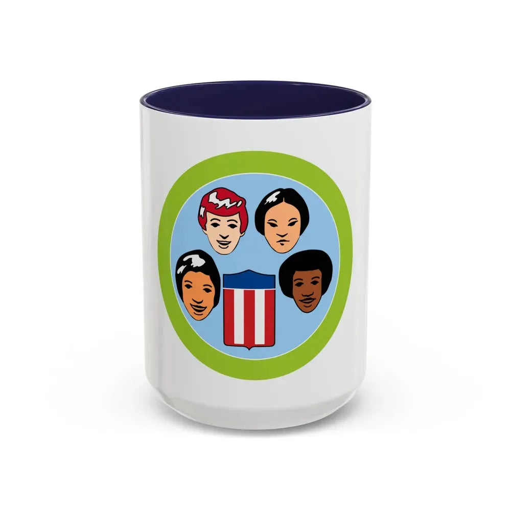 American Cultures (Boy Scout Merit Badge) Accent Coffee Mug 15oz Navy - Go Mug Yourself