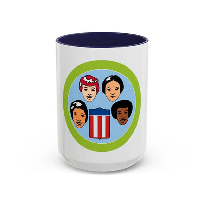 American Cultures (Boy Scout Merit Badge) Accent Coffee Mug 15oz Navy - Go Mug Yourself