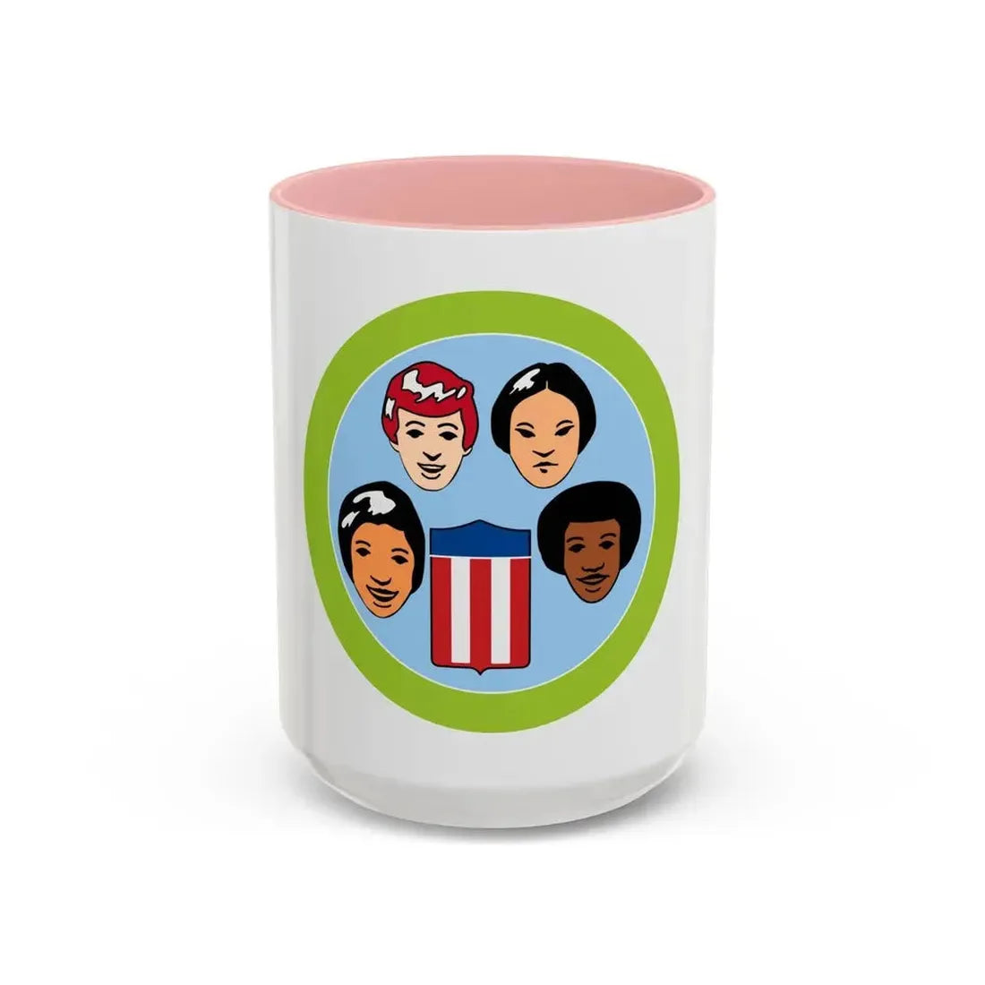 American Cultures (Boy Scout Merit Badge) Accent Coffee Mug 15oz Pink - Go Mug Yourself