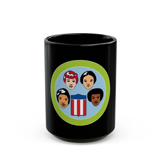 American Cultures (Boy Scout Merit Badge) Black Coffee Mug-15oz-Go Mug Yourself