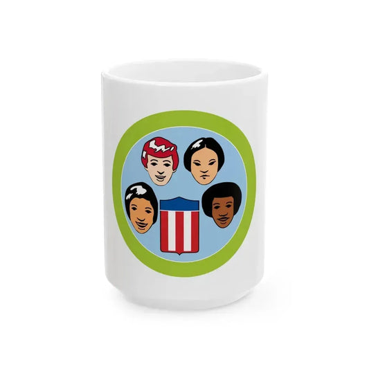 American Cultures (Boy Scout Merit Badge) White Coffee Mug 15oz - Go Mug Yourself