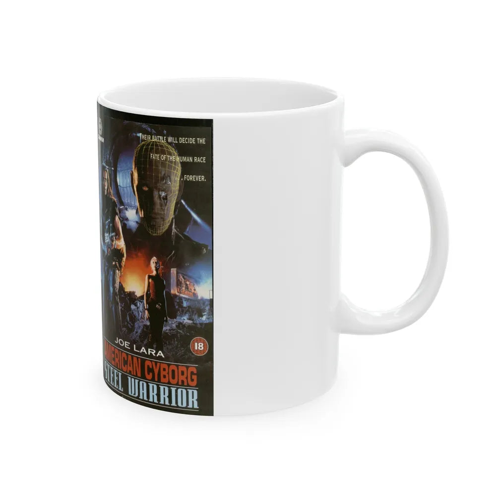 AMERICAN CYBORG STEEL WARRIOR (VHS COVER) - White Coffee Mug-Go Mug Yourself