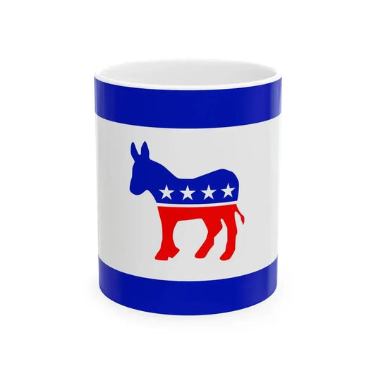 American Democratic Flag (United States) White Coffee Mug 11oz - Go Mug Yourself