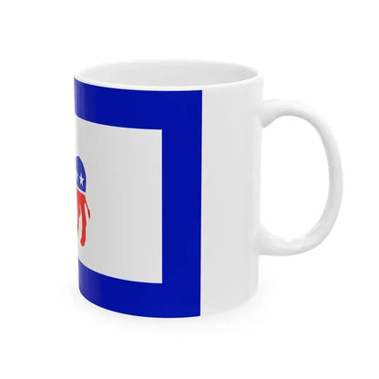American Democratic Flag (United States) White Coffee Mug - Go Mug Yourself
