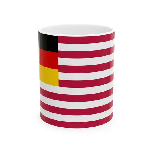 American-German flag (Germany) White Coffee Mug 11oz - Go Mug Yourself