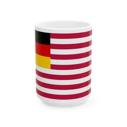 American-German flag (Germany) White Coffee Mug 15oz - Go Mug Yourself