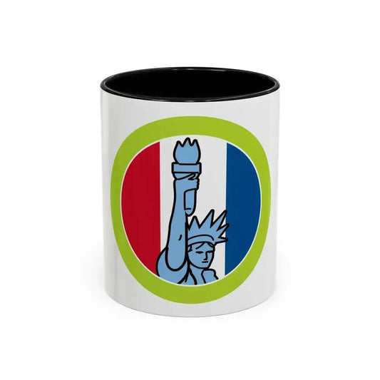 American Heritage (Boy Scout Merit Badge) Accent Coffee Mug 11oz Black - Go Mug Yourself