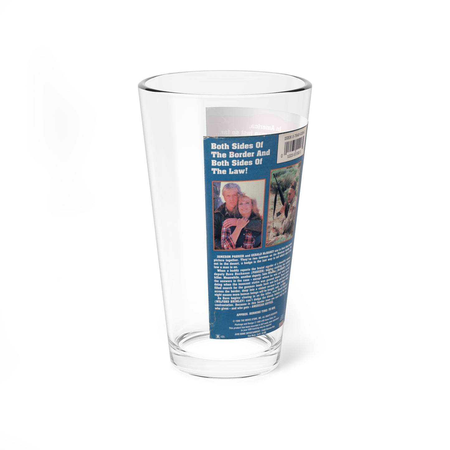 AMERICAN JUSTICE (VHS COVER) Pint Glass 16oz-Go Mug Yourself