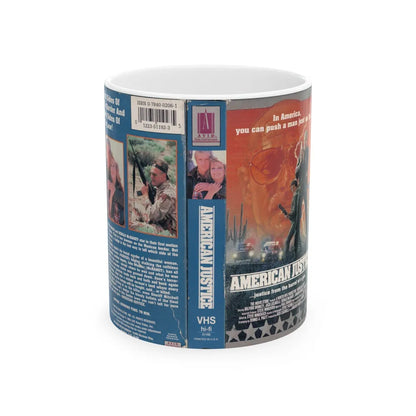 AMERICAN JUSTICE (VHS COVER) - White Coffee Mug-11oz-Go Mug Yourself